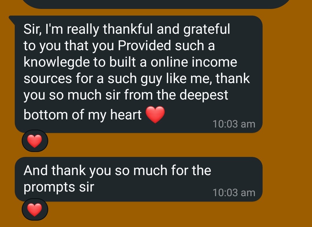 Client testimonial screenshot